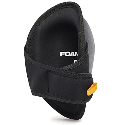ToughBuilt – FoamFit Professional Knee Pads, Heavy-Duty Ergonomic Support with Adjustable Straps for All-Day Comfort & Protection (TB-KP-2B) - size: Standard (Grey/Black)