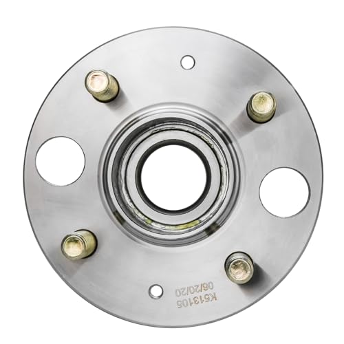 Detroit Axle - 2pc Rear Wheel Bearing and Hubs Assembly with ABS Ring & 4-Lug for Honda Civic 1992-1995/1999-2000, Civic del Sol 1995-1997, Acura Integra 1990-2001, 4-Wheel ABS - style: 513105-DA x2/Pair