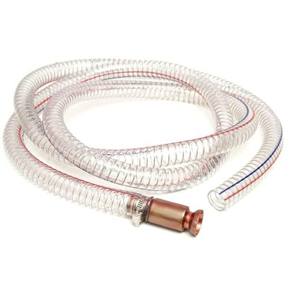 8.2FT 1" Heavy Duty Gas Siphon Hose, Self-Priming Fuel Transfer Pump | Jiggler Siphon with Brass Valve & Metal Clamp, Transfer Hose for Gasoline, Fish Tank Water Changes, Boats, ATVs & Tractors - size: 1"ID x 1Pcs