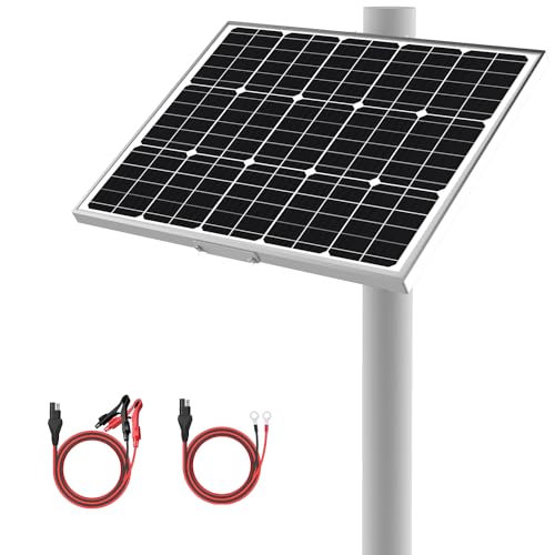 12V 30W Solar Battery Trickle Charger & Maintainer - Waterproof 30 Watt Solar Panel Built-in Ultra Smart MPPT Charge Controller + Adjustable Pole Mount Brackets for Pole Dia 1.5-3.0inch/40-80mm - size: BC-30W-PM PRO