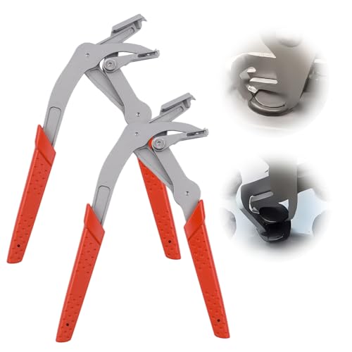 Automotive Clip Removal Tool & Trim Removal Pliers, Multi-Functional Heavy Duty Car Fastener Remover For Door Panels, Trim Clips, Rivets & Interior Panels (Red-2PCS) - color: Red-2pcs