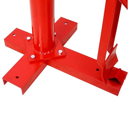 Portable Manual Tire Changer 8" to 16", Hand Bead Breaker Mounting Changing Tool for Car or Motorcycle, Home Garage Small Auto Shop, Red