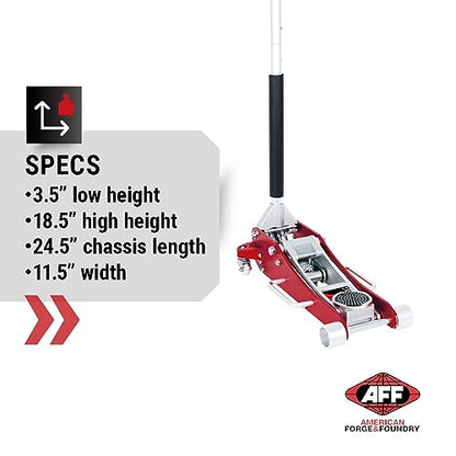 AFF 2 Ton Wrecker Service Jack, Lightweight Anodized Aluminum Frame, Double Pumper Technology, 208 - size: 2 Ton Capacity