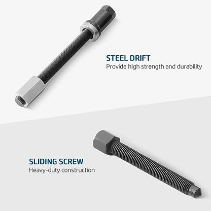 DASBET Front Wheel Drive Bearing Puller | 19PCS Front Wheel Hub Drive Bearing Removal Install Adapter Puller Pulley Service Tool Kit