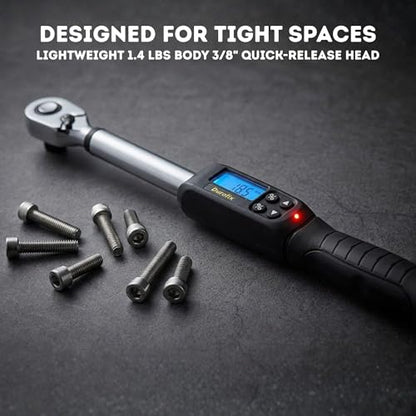 Durofix RM607-4S 1/2 (14.8 to 147.5 ft-lbs.) Digital Torque Wrench with Buzzer and LED Flash Notification ISO 6789 Standards with Certificate of Calibration