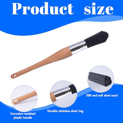 Wesquer Parts Cleaning Brush Home and Auto Use Parts Cleaner Brush Solvent Brush for Cleaning Auto Engine Parts, Clean Motors, Metal Parts, Machinery (Black 6pcs) - color: Black 6pcs