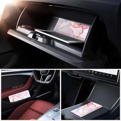 Car Registration and Insurance Holder，Colour Patterns Men Women Car License Document Registration and Insurance Card Holder - color: Multicolored marble