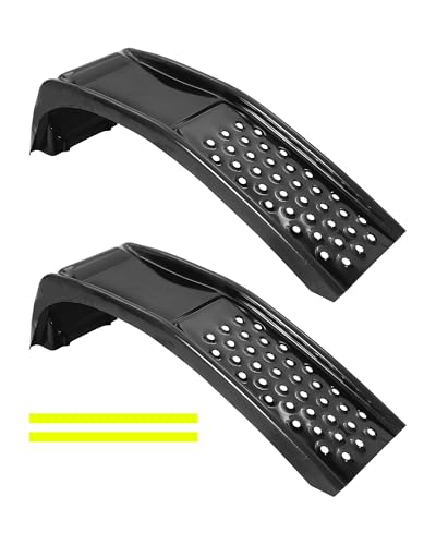 Garvee 8 Inch Lift Solid Steel Car Ramps, 8000 LBS, Heavy Duty Auto Truck Ramps for Oil Change and Car Repair Vehicle Service Ramps for Car Truck SUV Repair Maintenance, 2 Pack Black - color: Black, size: 35" L x 13" W x 9" H