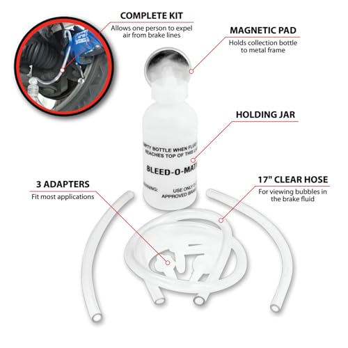 Performance Tool W80625 Brake Bleeder and Vacuum Pump Kit with Magnetic Pad and Adapters for Easy Air Bleeding of Brake Lines - style: Brake Bleeder Kit