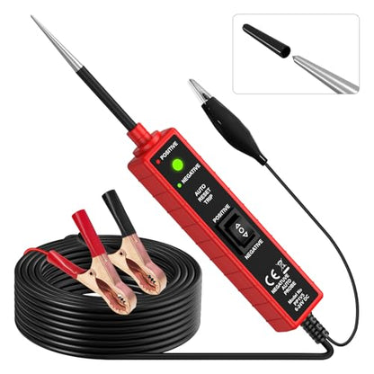 Power Circuit Probe Tester Automotive, 6V-24V DC Car Test Light | Circuit Short&Open Finder, Car Circuit Tester Diagnostic Tool with Continuity/Component/Grouding/Polarity Test - color: CC0361-Red