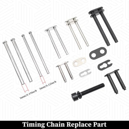 Engine Timing Chain Removal Installer Tool Kit, Camshaft Riveting Tool Kit, Compatible with Mercedes Benz M271 M272 M273 M274 M276 Chrysler Jeep, with Carrying Case & Gloves - size: for M271 M272 M273 M274 M276