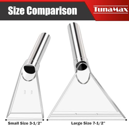 TunaMax Universal Work with All Shop Vacs Clear Extractor Attachment with 1-1/4" & 1-7/8" & 2-1/2" Adapters for Upholstery & Carpet Cleaning & Auto Detailing - size: Small+Large