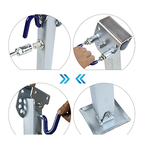 Scissor Jack Stabilizer Legs for Caravan and RV, Drop Down Parking Prop Stands for Trailer Corner Steady, Adjustable 350-490mm