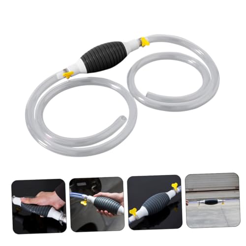OUNONA Manual Siphon Pump Kit for Automotive Fuel Transfer 5ft Siphon Hose for Gas Oil Hand Pump for Convenient Oil Extraction and Filling