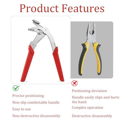 Clip Removal Tool and Car Clip Pliers, Auto Fastener Removal Tool for Push Pin Pliers, Plastic Trim Clips and Panel Retainers