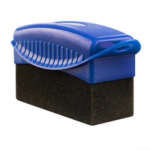 Wheel Brush with Cap for Car Detailing, Soft Polyester Cotton Rim Cleaner for Brake Dust, Yellow(Blue)