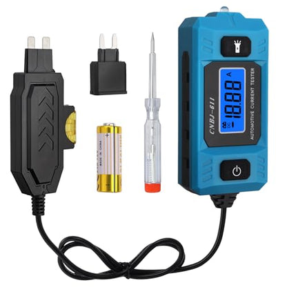 EYPINS 20A 48V Car Fuse Current Tester - High Precision Automotive Circuit Fault Probe Testers,Car Relay Fuse Blade Checker with Battery, DC Detect Pen,Backlit Display & Front Light