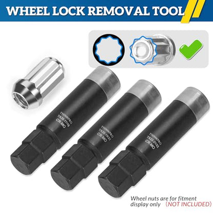 10 Spline Lug Nut Socket for Bimecc 10-Spline Lug Nut Key | 3 Pieces Lug Nut Key Compatible with Bimecc 10 Point Wheel Lock Remover,Replacement for TA20-17/19,TA20-19/21,TA23-21/22 - color: Ta20-17/19, Ta20-19/21, Ta23-21/22