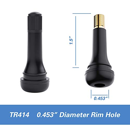 CKAuto TR414 Rubber Snap-in Tire Valve Stem (5pcs/Bag) - size: TR414