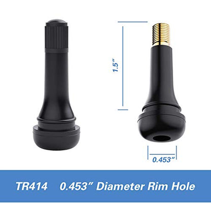 CKAuto TR414 Rubber Snap-in Tire Valve Stem (5pcs/Bag) - size: TR414