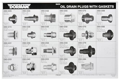 Dorman 030-539 Oil Drain Plug Tech Tray - 22 SKUs - 44 Pieces Universal Fit