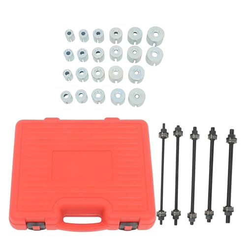 27Pcs Universal Bush Bearing Disassembly Installation Tool Kit Press and Pull Sleeve Set for Suspension Wheel Bearing Service