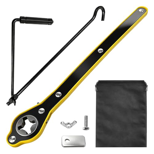 Universal Car Jack Tool Kit, Scissor Jack Handle with Lug Wrench | Tire Wheel Lug Wrench for Travel/Truck/Vans, with Storage Bag, 360° Swivel, Roadside Emergency Car Tire Replacement