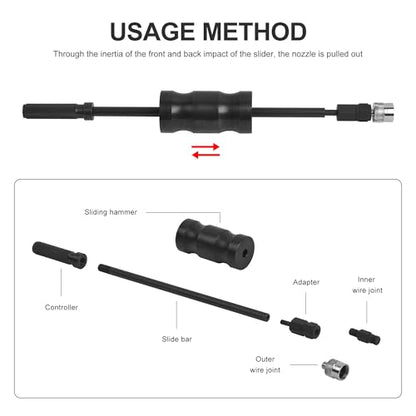Diesel Injector Extractor Puller and Common Rail Adaptor Slide Hammer Removal Kit