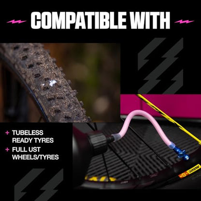 Muc-Off No Puncture Hassle Tubeless Sealant - Advanced Bicycle Tyre Sealant with UV Tracer Dye That Seals Tears and Holes Up to 6mm