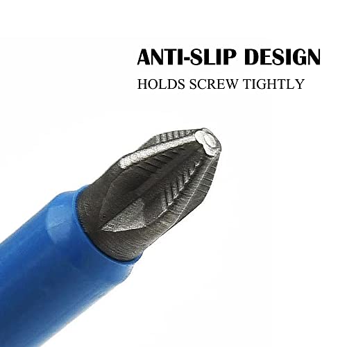 Anti Slip Screwdriver Bits Set 1/4 Inch Hex Shank Phillips Cross Slot Pozidriv Magnetic Screwdriver Bit Set -PH1/2/3+PZ1/2/3 Drill Bit Set S2 Steel Impact Driver Bit for Power Drilling-6PCS - color: Ph1/2/3+pz1/2/3-50mm(6 Pcs)