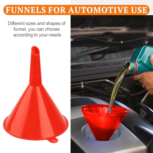 5 Pcs Automotive Funnels Set | Wide Mouth Fuel Funnels with Detachable Spout and Filter, Oil Funnel Kits for Filling Coolant, Engine Oil, Water, Gasoline