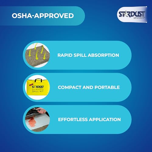 Stardust Spill Products Oil-Only Spill Kit – OSHA Compliant Solution for Vehicles, Industrial, & Restaurant Use, Emergency Response Oil Cleanup, 6-Pack - size: 1 Count (Pack of 6)