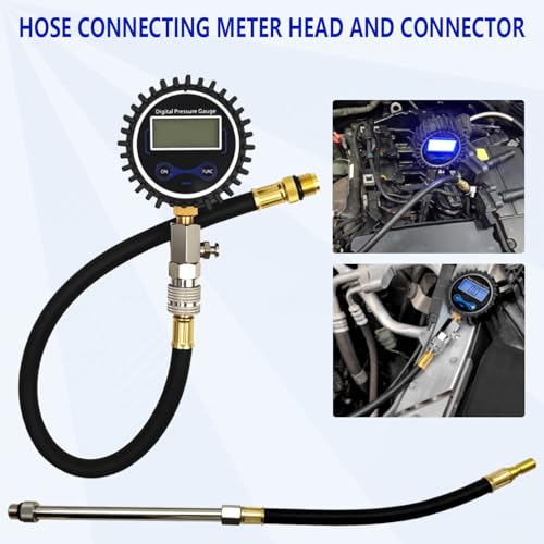ZKTOOL LCD Digital Compression Tester Automotive,Digital Compression Gauge 250 PSI,Automotive Engine Compression Tester Adapter Kit,Engine Cylinder Compression Tester Kit - size: Digital 250 PSI | Kit