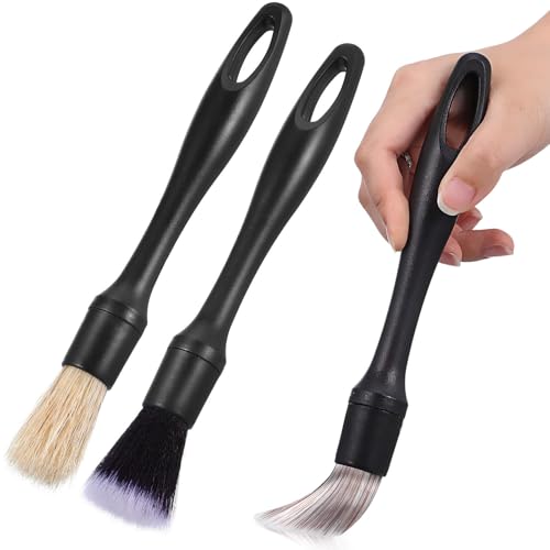 Car Detailing Brush Set Efficient Cleaning Tools 3pcs for Interior Cleaning with Soft Pp Bristles and Seat Crevice for Air Vent, Seat Crevice, and Dashboard, Wide Application