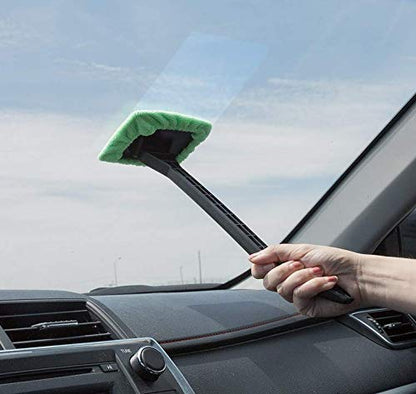 XINXIYAN Windshield Cleaner Tool Car Window Cleaner Inside Interior Windshield Cleaning Tool(Green-Rectangle)
