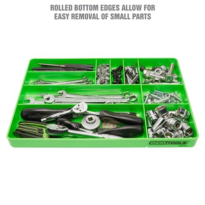 OEMTOOLS Tool Box Organizer Tray for Small Parts, Stackable Design | Low-Profile Fits in Shallow Tool Box Drawers, High Impact ABS, Rolled Bottom Edges Allow Easy Removal of Small Parts