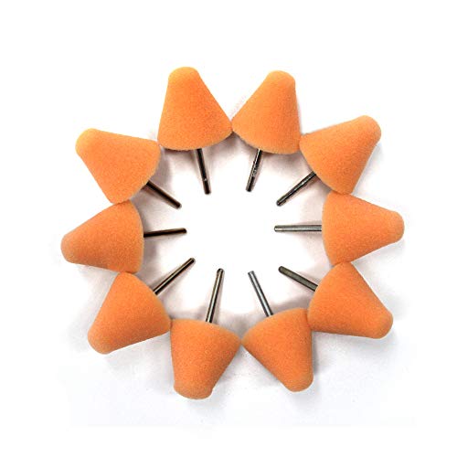Maxshine 10 Pieces MN01 Mini Polisher and Accessories - 3x3cm (1.18”x1.18”) Orange Polishing Pads, Precision Buffing & Polishing for Tight Spaces, Ideal for Professional Car Detailing - size: Orange Polishing Pad
