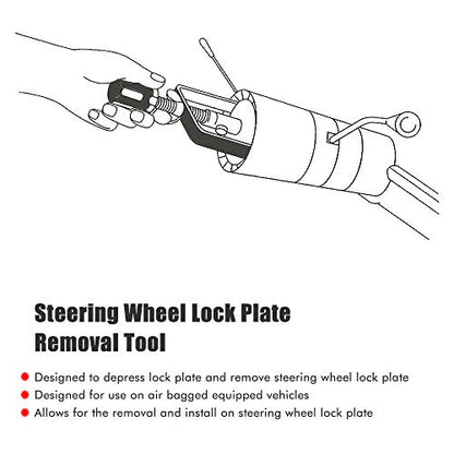 Steering Wheel Lock Plate Removal Remover Tool of the Steering Wheel Lock Plate Snap Rings