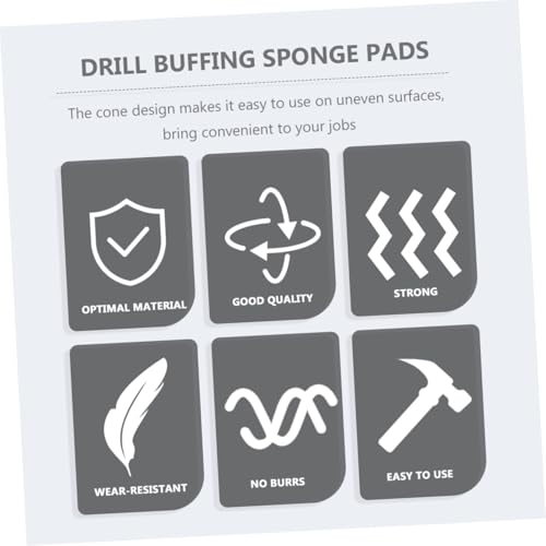 3pcs Car Wheel Polishing Sponge Cone Pads Yellow Drill Buffing Pads and Car Surface Buffing