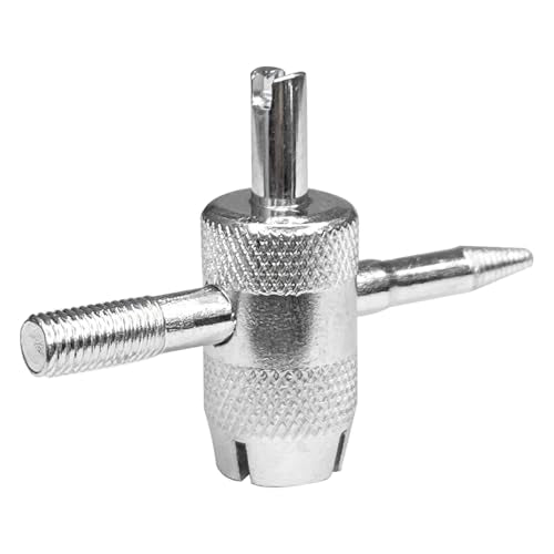 4 Way Tire Valve Stem Core Removal Tools, 4-in-1 Tyre Air Valve Stem Puller Remover and Installer Repair Kit, Multifunctional Tire Valves Core Removal Tool Wrench for Car Motorcycle Bicycle（1PCS） - size: 1PCS