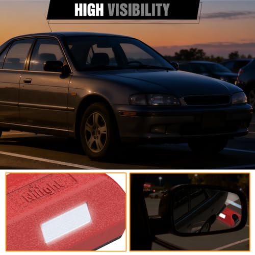 Nilight Rubber Parking Curbs 2 Pack - Heavy Duty 22 Inch Garage Wheel Stops Parking aid Block for Driveway & Parking Lot, Red - size: 22" Red