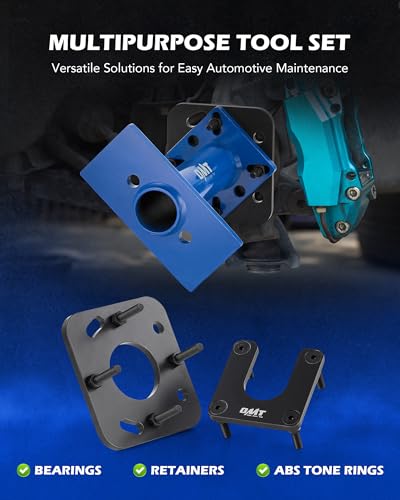 OMT Rear Axle Bearing Puller and Installer, Wheel Bearing Removal Tool | Compatible with 1995-1998 T100 1995-2004 Tacoma 1995-2020 4Runner 2000-2006 Tundra and 2004-2012 Hilux Pick-up - color: Blue