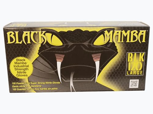 Black Mamba Super Strong Nitrile 100 Glove BOX (LARGE) - size: Large
