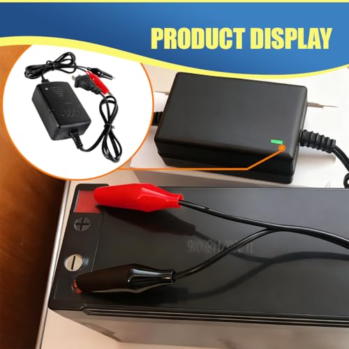 12V 1300mA Sealed Lead Acid (SLA) Smart Battery Charger Maintainer, Automatic Car Charger Maintainer for RV, ATV, Boat, Motorcycle Battery Trickle Charger with Short Circuit Protection (2PCS) - size: 2PCS