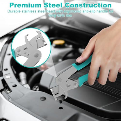 Car Clip Pliers and Disassembly Tools, Efficient Multi-functional Automotive Snap Plier, Easy to Remove Fasteners, Clips, Buckles, and Rivets, Open The Panels Effortlessly (1pc) (blue) - color: Blue