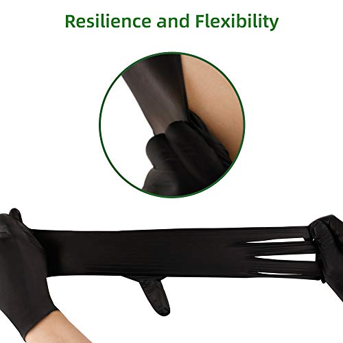 Nitrile Disposable Gloves Pack of 100, Latex Free Safety Working Gloves for Food Handle or Industrial Use - size: Large (Pack of 100)