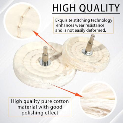 9PCS Buffing Wheels for Drill, Polishing Wheel Kit with Shank, Drill Buffing Pads for Metal Stainless Steel Aluminum Chrome Wood Jewelry Plastic Ceramic Glass Polishing - color: 9PCS