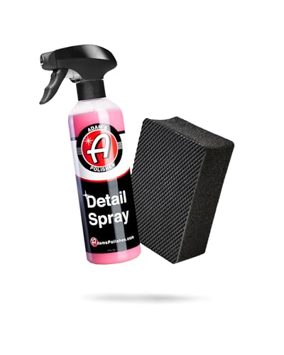 Adam's Polishes Detail Spray & Clay Block Kit- Reusable Hybrid Clay Bar Sponge that Removes Embedded Residues Like Brake Dust, Paint Overspray, & Industrial Fallout from Your Car, Truck, Van, or RV