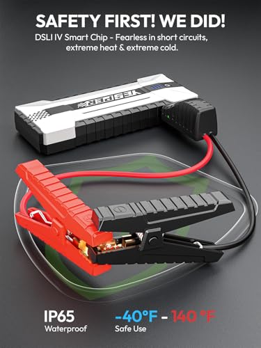 YESPER Battery Jump Starter Portable, 3000A Booster Pack Jump Box for 12V Car (Up to 10L Gas/8L Diesel Engine), Jumper Cables with DSLI Safe Tech, PD 15W Fast Charge & DC 15V Port