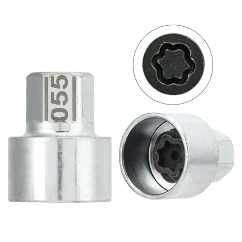 5 Pcs Anti Theft Lugnut Socket, Metal Wheel Lock Key Lug Nut Wheel Lock Key Removal Kit for 1 3 5 6 7Series X4 X5 X6 Z4 (055) - size: 055